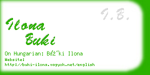 ilona buki business card